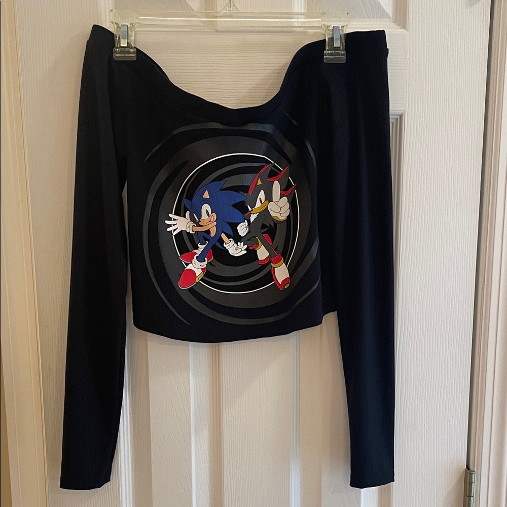 Sonic The Hedgehog Sonic & Shadow Girls Long-Sleeve Top - Picture 3 of 5